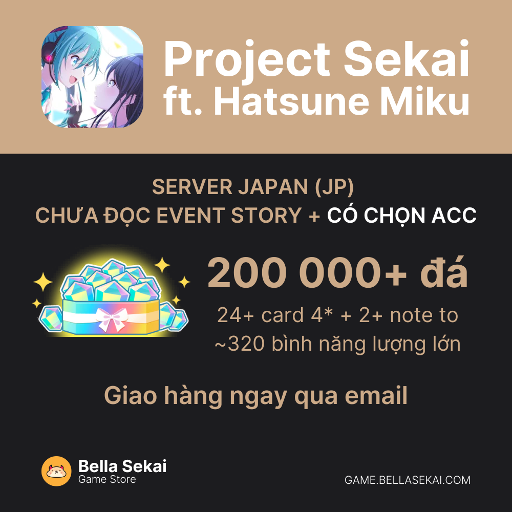 [JAPAN] 200 000+ Crystals Project Sekai Reroll Starter Accounts