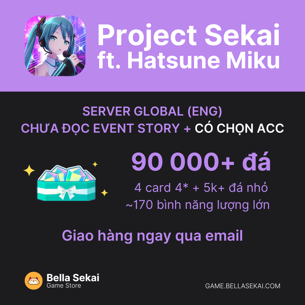 [GLOBAL] 90 000+ Crystals Project Sekai Reroll Starter Accounts