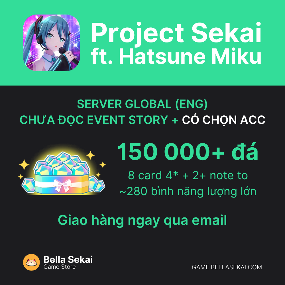 [GLOBAL] 150 000+ Crystals Project Sekai Reroll Starter Accounts