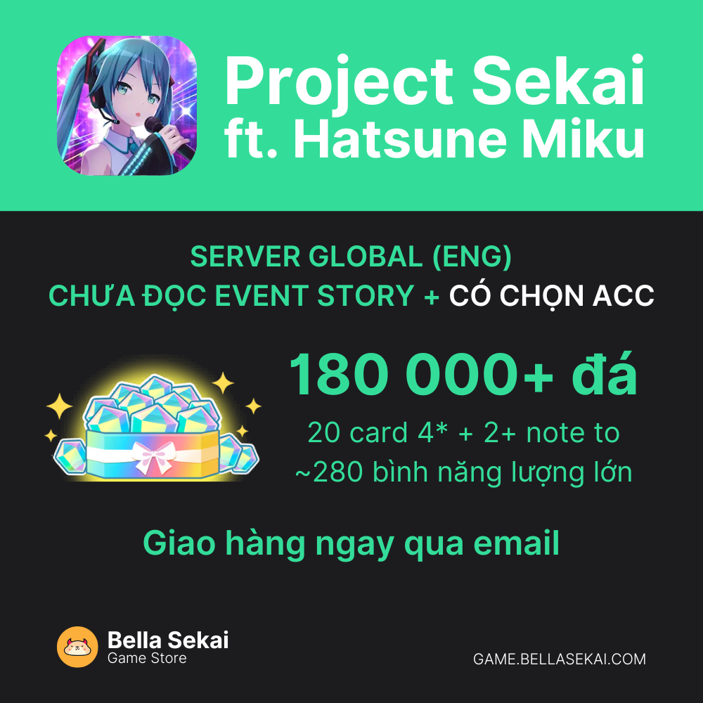 [GLOBAL] 180 000+ Crystals Project Sekai Reroll Starter Accounts
