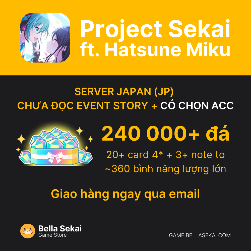 [JAPAN] 240 000+ Crystals Project Sekai Reroll Starter Accounts